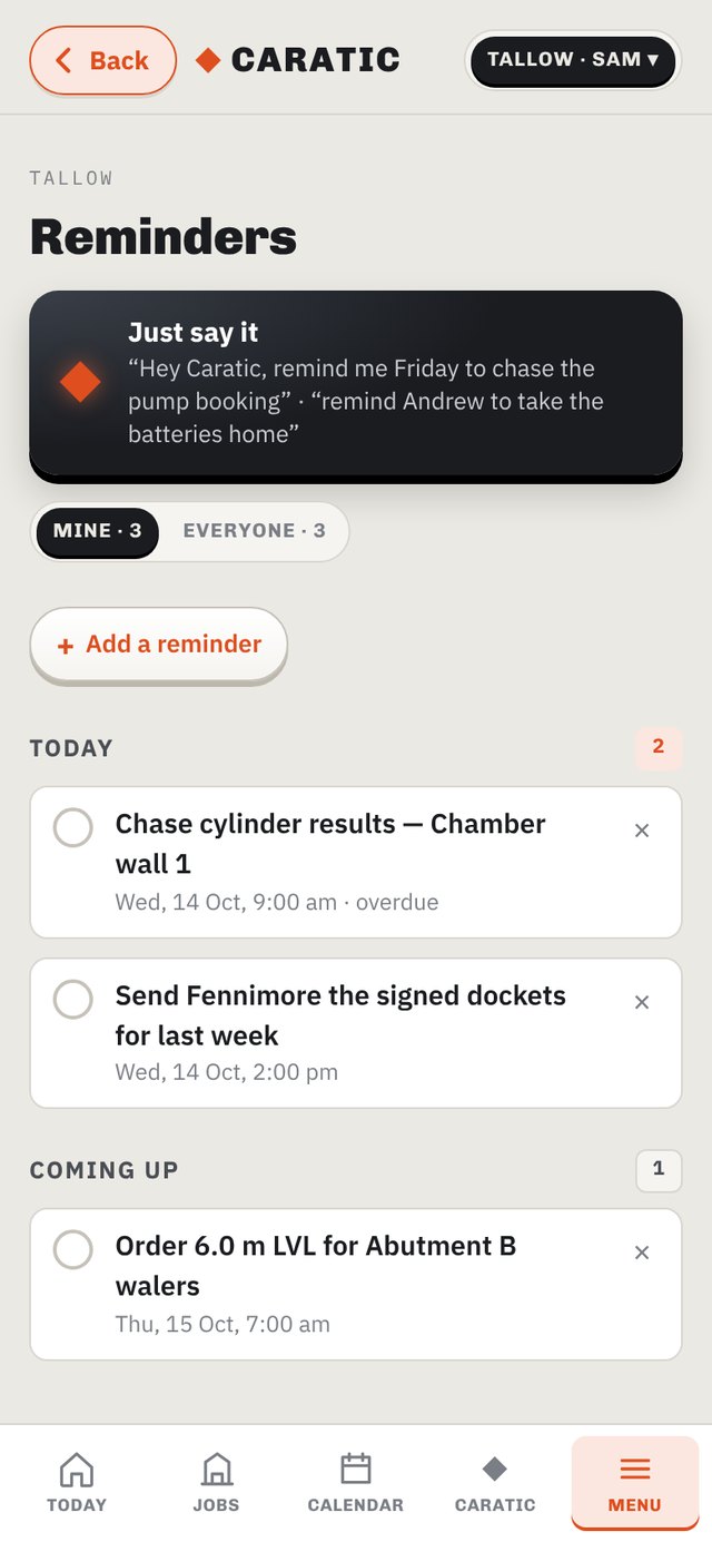 Reminders